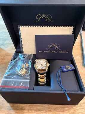 Worn Once Porsamo Bleu Gold and Silver Tone Women’s Watch
